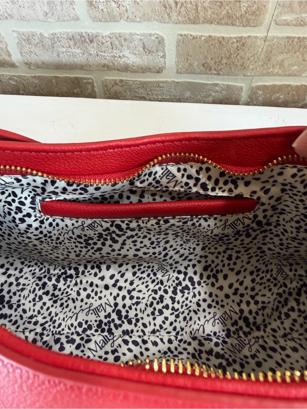 Mali + Lili Red Pebbled Vegan Leather Small Shoulder Bag Bow Strap Accent - Picture 4 of 10